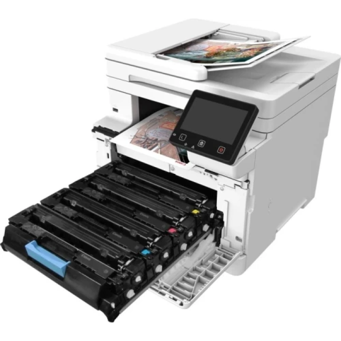 БФП лазерний кольоровий A4 Canon MF664Cdw, Grey, WiFi, 1200x1200 dpi, дуплекс, до 25 стр/хв, ADF на 50 арк, сенсорний РК-екран 12.7 см, USB / GLan, картриджі Canon 075 (6928C008)