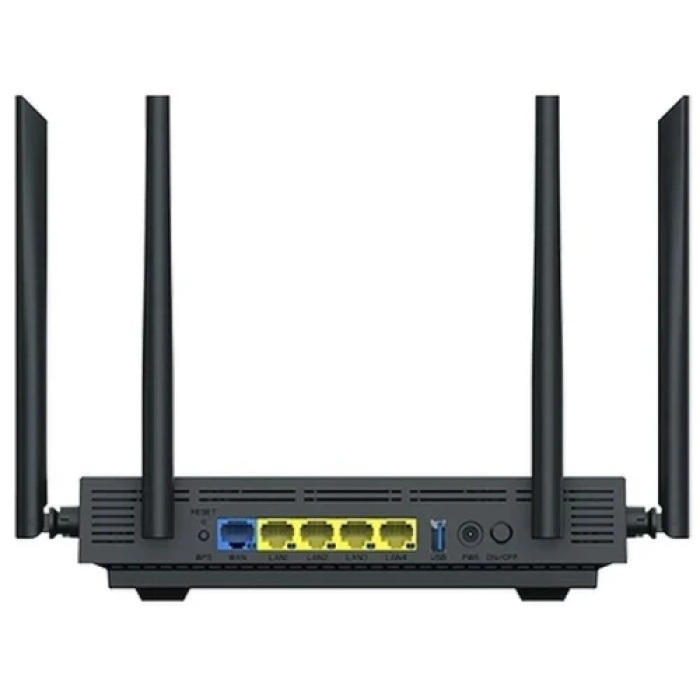 Роутер Netis N6, Black, Wi-Fi 6 (2.4GHz/5GHz, до 1775 Mb/s), 4 LAN 100/1000 Mb/s, RJ45 100/1000 Mb/s, USB, 4 зовнішні незнімні антени