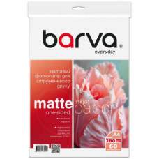Фотопапір Barva, матовий, A4, 280 г/м², 60 арк, серія "Everyday" (IP-AE280-446)