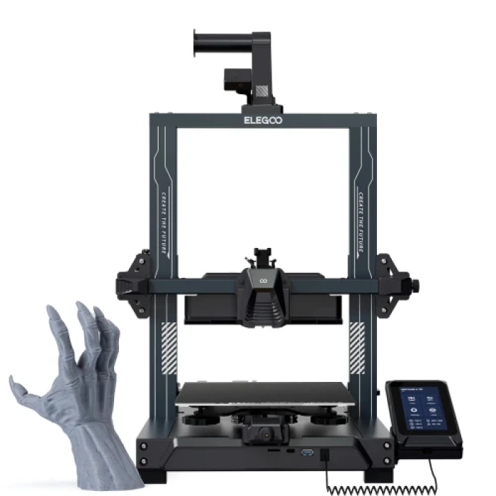 Принтер 3D Elegoo Neptune 4 Pro, Black, FDM, робоча область - 225x225x265 мм, відкритий корпус, для PLA/TPU/PETG/ABS/ASA/Nylon, нитки 1.75 мм, 4.3" сенсорний екран, USB / Lan (50.201.013300)