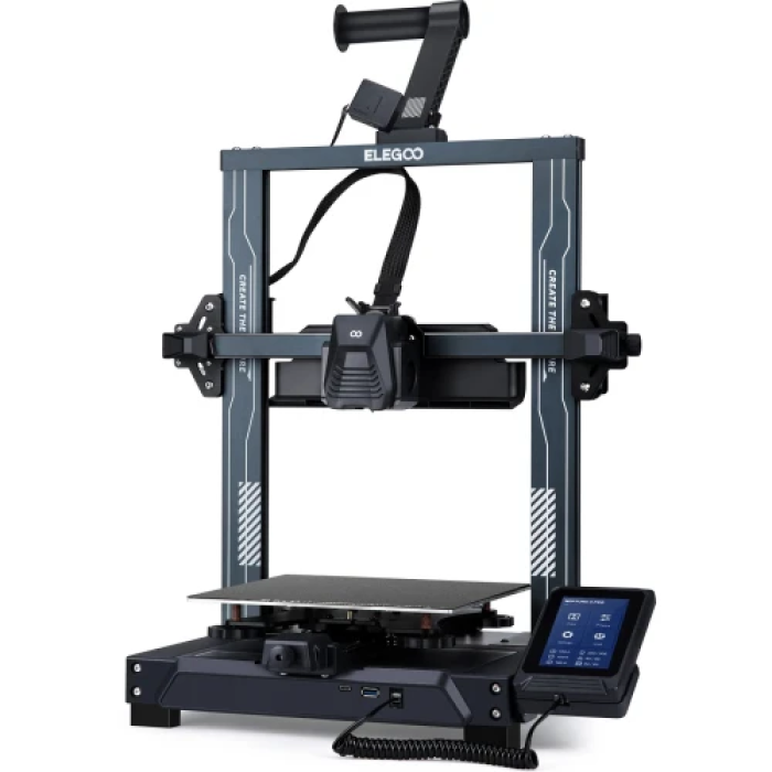 Принтер 3D Elegoo Neptune 4 Pro, Black, FDM, робоча область - 225x225x265 мм, відкритий корпус, для PLA/TPU/PETG/ABS/ASA/Nylon, нитки 1.75 мм, 4.3" сенсорний екран, USB / Lan (50.201.013300)