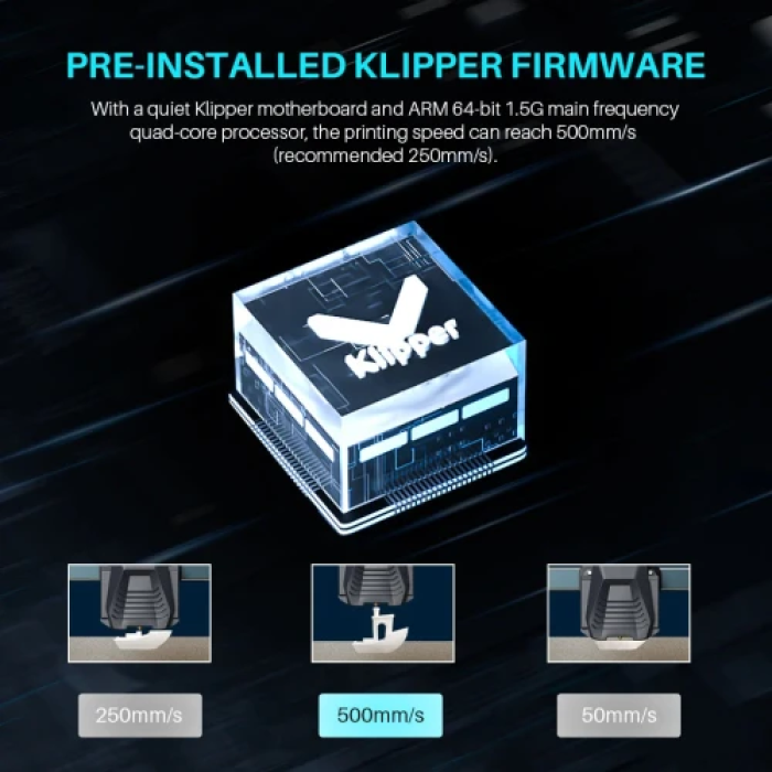Принтер 3D Elegoo Neptune 4 Pro, Black, FDM, робоча область - 225x225x265 мм, відкритий корпус, для PLA/TPU/PETG/ABS/ASA/Nylon, нитки 1.75 мм, 4.3" сенсорний екран, USB / Lan (50.201.013300)