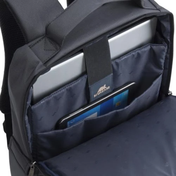 Рюкзак для ноутбука 15.6" RivaCase Central, Black, поліестер, 15 л, 310 x 420 x 135 мм (8262)