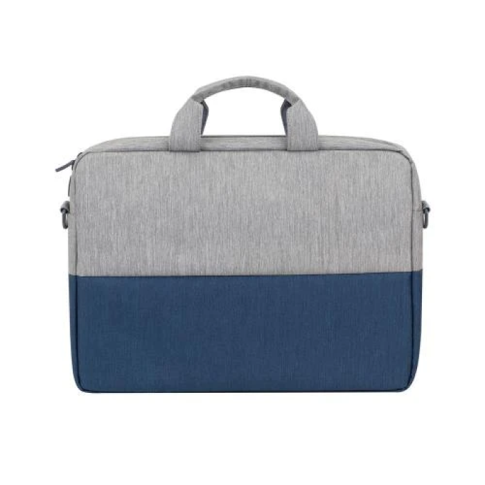 Сумка для ноутбука 15.6" RivaCase Prater, Grey/Dark Blue, поліестер, 420 x 310 x 65 мм (7532)