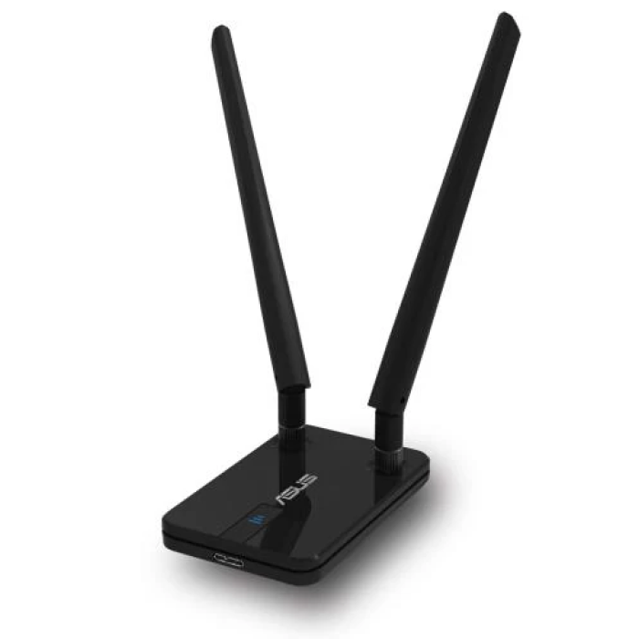 Мережевий адаптер Asus USB-AC58, Black, USB 3.0, Wi-Fi 802.11a/b/g/n/ac, 2.4/5GHz, до 1300 Mb/s, подвійна антена з високим коефіцієнтом посилення