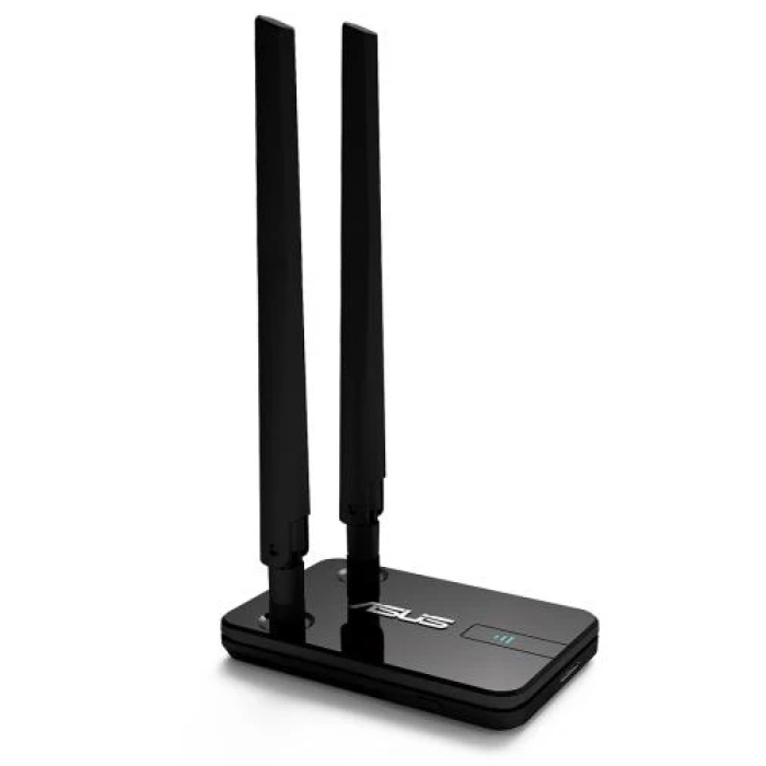 Мережевий адаптер Asus USB-AC58, Black, USB 3.0, Wi-Fi 802.11a/b/g/n/ac, 2.4/5GHz, до 1300 Mb/s, подвійна антена з високим коефіцієнтом посилення