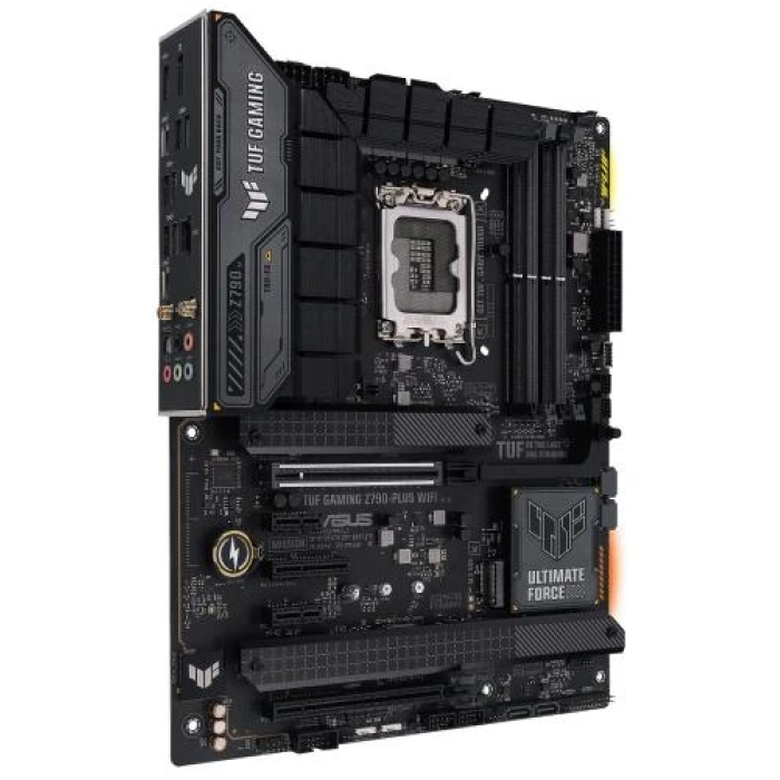 Материнська плата LGA1700, Asus TUF GAMING Z790-PLUS WIFI, Z790, 4xDDR5, Int.Video(CPU), 4xSATA3, 4xM.2, 1xPCI-E 16x 5.0, 1xPCI-E 16x 4.0, 1xPCI-E 4x 4.0, 2xPCI-E 1x 3.0, S1220A, Intel 2.5Gb, WiFi 6, Bluetooth 5.2, 10xUSB3.2/2xUSB2.0, HDMI/DP, ATX