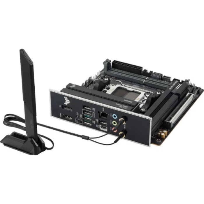 Материнська плата AM5 Asus TUF GAMING B850I WIFI NEO, B850, 2xDDR5, Int.Video (CPU), 2xSATA3, 2xM.2, 1xPCI-E 5.0 x16, ALC1220P, Realtek 2.5Gb, WiFi 6E, Bluetooth 5.3, 6xUSB 3.2 / 4xUSB 2.0, HDMI/DP, Mini-ITX