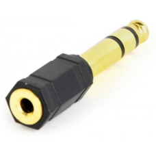 Перехідник звуковий, 6.35 мм (M) - 3.5 мм (F), Black, Cablexpert (A-6.35M-3.5F)