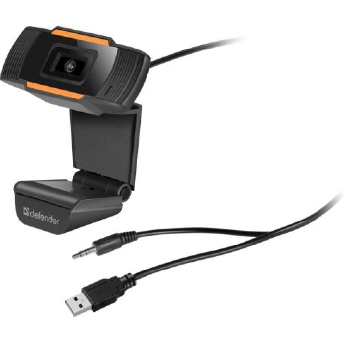 Веб-камера Defender G-Lens 2579, Black, 1280x720 / 30 fps, мікрофон, кут огляду 48°, універсальне кріплення, USB, 1.2 м (63179)