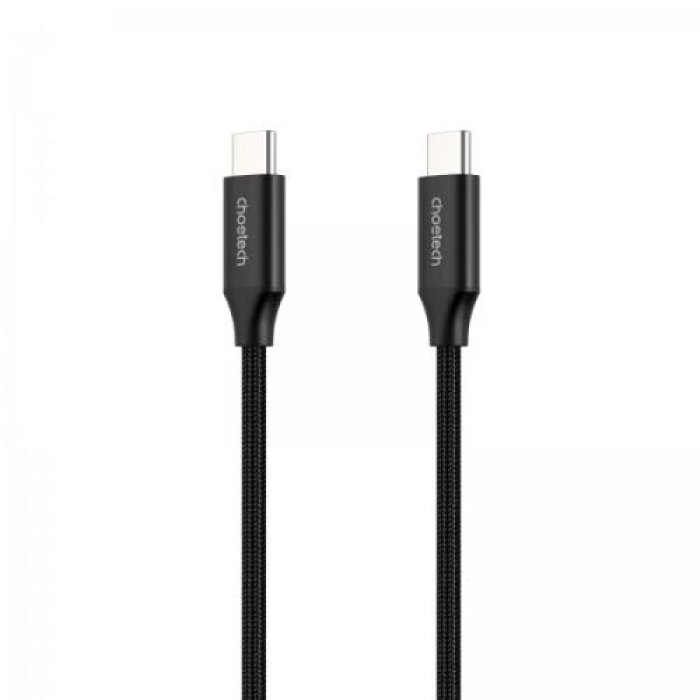 Кабель Type-C - Type-C, 2 м, Black, Choetech, 100 Вт, 5A, Thunderbolt 3 (XCC-1007-V2-BK)