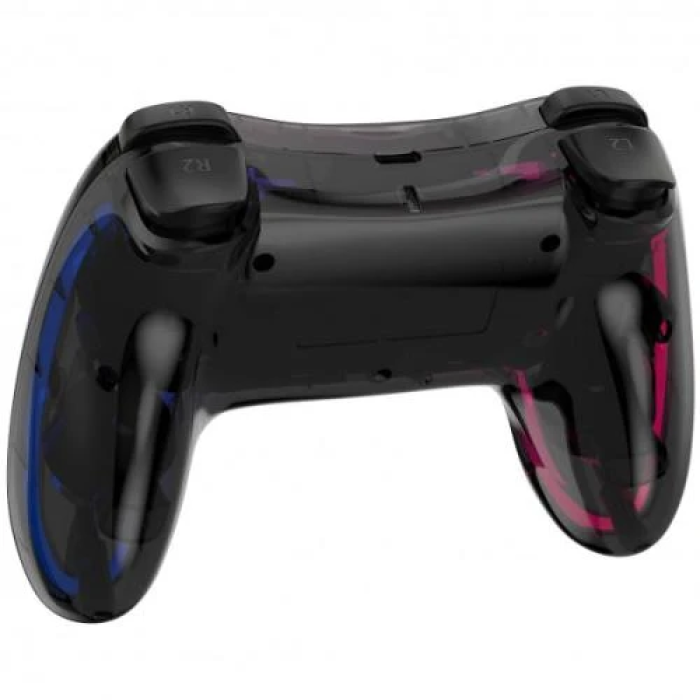 Геймпад Xtrike-Me GP-52, Transparent, бездротовий (Bluetooth), Switch / PS4 / PS3 / PC / Android / iOS, 17 кнопок, вібрація, LED підсвічування, акумулятор 800 mAh, Type-C