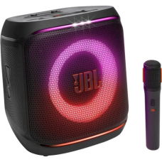 Колонка портативна JBL Partybox Encore 2, Black, 100 Вт, бездротовий мікрофон у комплекті, USB, Bluetooth, AUX, підсвічування, полікарбонат/метал, керування зверху, IPX4, кабель 2 м, час роботи до 15 год (JBLPBENCORE2EP)