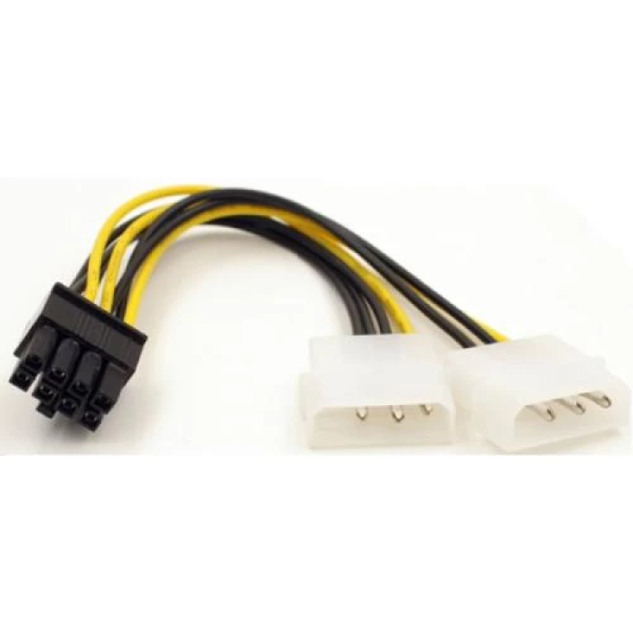 Перехідник живлення 8-pin VGA (M) - 2 x Molex (M), 20 см (S0107)