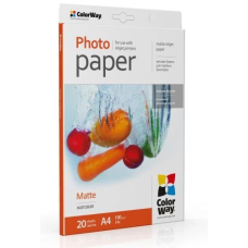 Фотопапір ColorWay, матовий, A4, 190 г/м², 20 арк (PM190020A4)