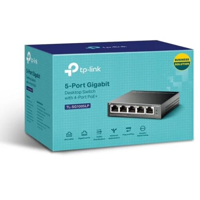 Комутатор TP-Link TL-SG1005LP з 4 портами PoE+