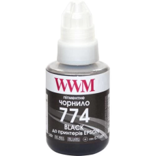 Чорнило WWM Epson 774, Black, L1455/L605/L655, M100/M105/M200/M205, 140 мл, пігментне (E774BP)