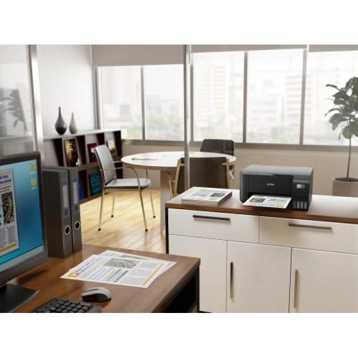 БФП струменевий кольоровий A4 Epson L3250, Black, WiFi, 5760х1440 dpi, до 33/15 стор/хв, USB, вбудоване СБПЧ, чорнило Epson 103 (C11CJ67412)