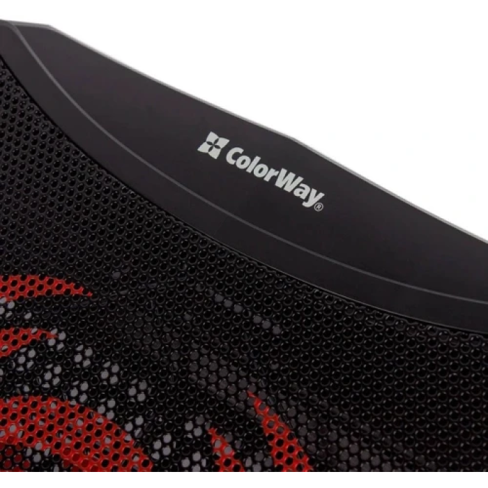 Підставка для ноутбука до 17" ColorWay Game Pro H1, Black, 3x8 см вентилятори, регулювання нахилу, червоне LED підсвічування, 2xUSB, 502х422х40 мм, 850 г (CW-CGPH1)