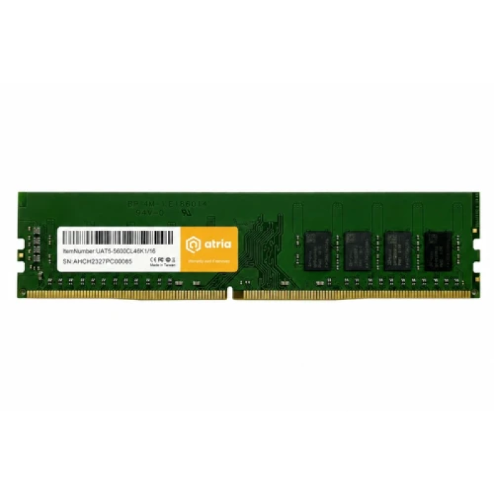 Пам'ять 16Gb DDR5, 5600 MHz, Atria, CL46, 1.1V (UAT55600CL46K1/16)