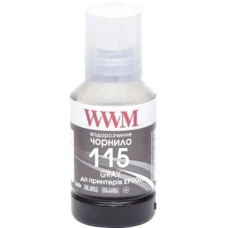 Чорнило WWM Epson 115, Grey, L8160/L8180, 140 мл, водорозчинне (E115Gr-WWM)
