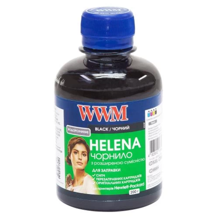 Чорнило WWM HP Universal HELENA Black 200 мл для картриджів HP