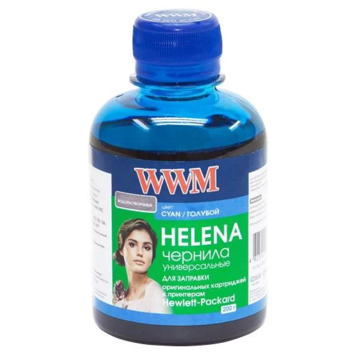 Чорнило WWM HP Universal HELENA Cyan 200 мл