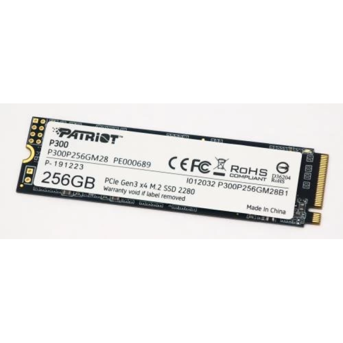 Твердотільний накопичувач SSD 256Gb, Patriot P300, PCI-E 3.0 x4, M.2 2280, 3D TLC, 1700/1100 МБ/с (P300P256GM28)