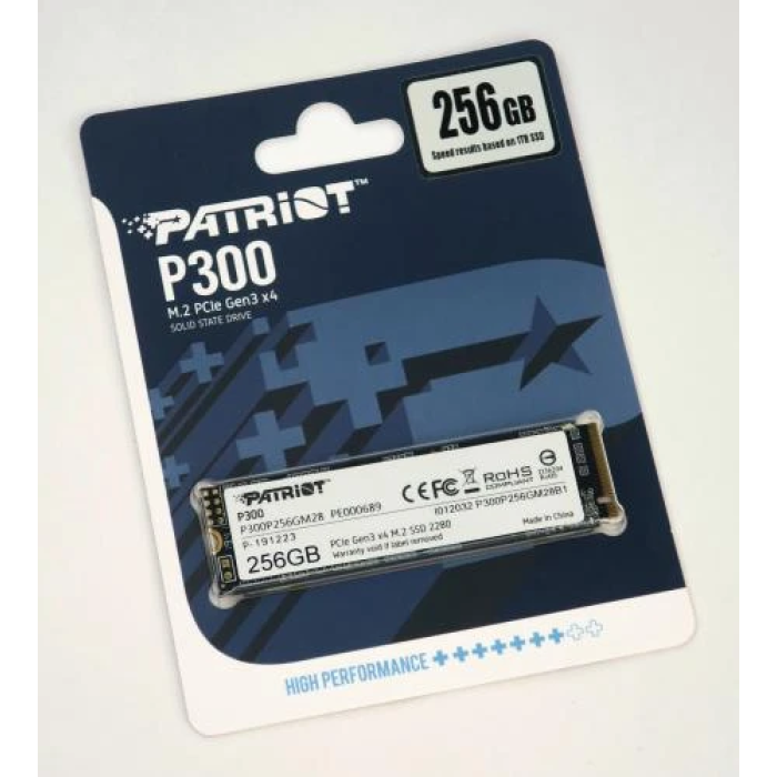 Твердотільний накопичувач SSD 256Gb, Patriot P300, PCI-E 3.0 x4, M.2 2280, 3D TLC, 1700/1100 МБ/с (P300P256GM28)
