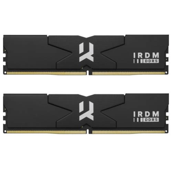 Пам'ять 16Gb x 2 (32Gb Kit) DDR5, 6000 MHz, Goodram IRDM, Black, 30-36-36-76, 1.35V, з радіатором (IR-6000D564L30S/32GDC)
