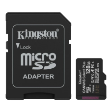 Карта пам'яті microSDXC, 128Gb, Kingston Canvas Select Plus, Class10 UHS-I U1 V10 А1, SD адаптер, до 150 МБ/с (SDCS3/128GB)