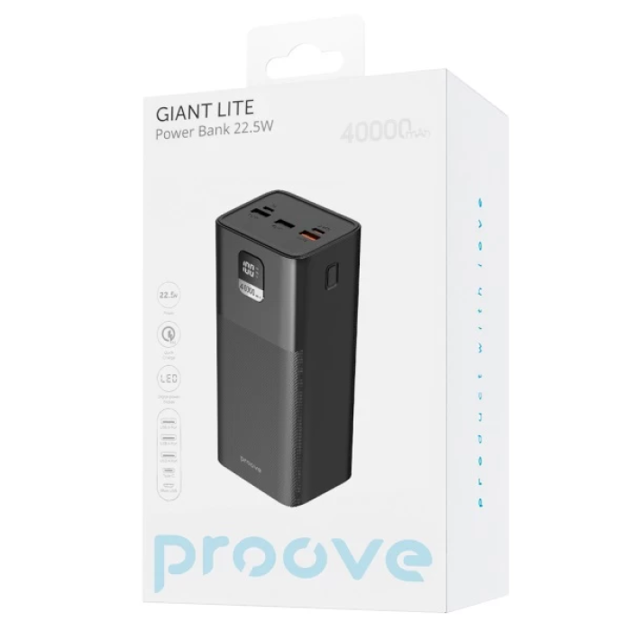 Повербанк Proove Giant Lite 40000 мА·год із швидким заряджанням