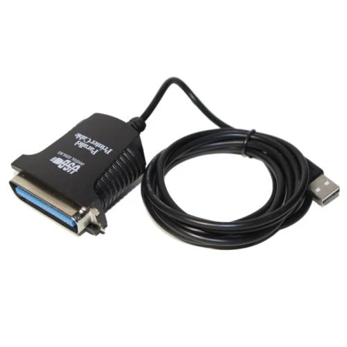 Адаптер USB Dynamode, Black, USB 2.0 - LPT, 1.8 м, чіпсет CH340