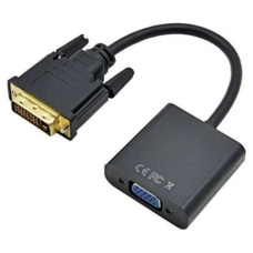 Перехідник DVI-D (M) - VGA (F), STLab, Black, 15 см (U-993)