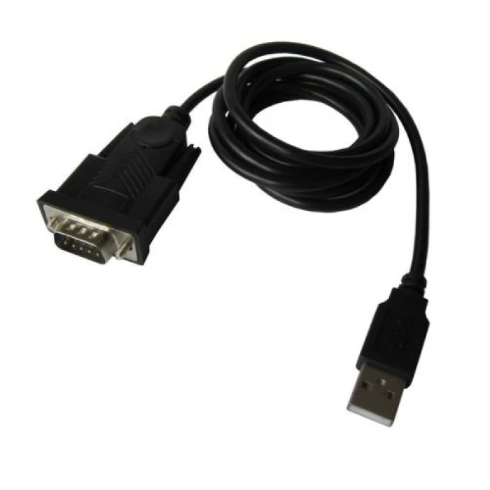 Адаптер USB Dynamode, Black, USB 2.0 - RS-232 (COM), 1.5 м, чіпсет FT232RL (FTDI-DB9M-02)