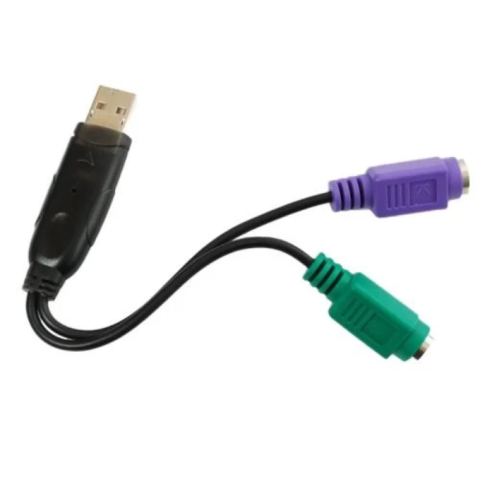 Перехідник USB на 2×PS/2 Dynamode USB TO PS/2, 15 см
