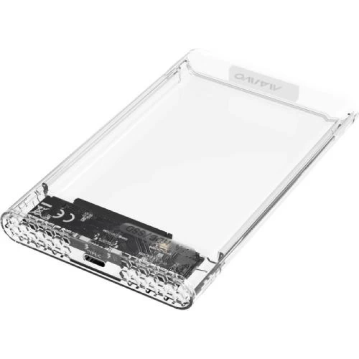Кишеня зовнішня Maiwo, Transparent, 2.5", Type-C 3.1 Gen1, 1xSATA (K2510)