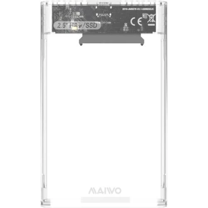 Кишеня зовнішня Maiwo, Transparent, 2.5", Type-C 3.1 Gen1, 1xSATA (K2510)