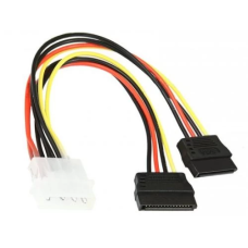 Перехідник живлення Molex (M) - 2 x SATA (F), 20 см, Atcom (16148)