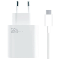 Мережевий зарядний пристрій Xiaomi, White, 120 Вт, USB + Type-C, PD (BHR9462EU)