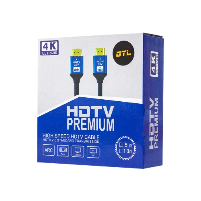 HDMI-кабель GTL V2.0 довжиною 5 м для 4K