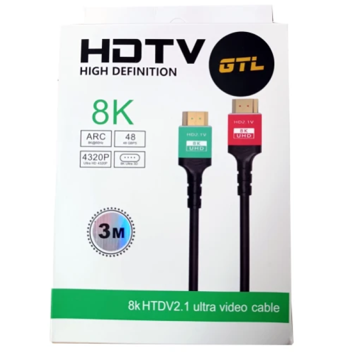 HDMI-кабель GTL V2.1 довжиною 3 м для 8K