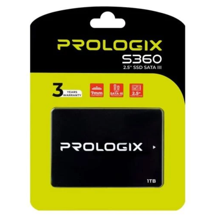 Твердотільний накопичувач SSD 1Tb, ProLogix S360, SATA3, 2.5", 3D TLC, 530/510 МБ/с (PRO1000GS360)