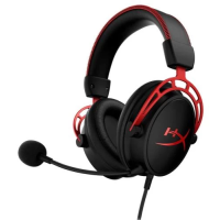 Навушники HyperX Cloud Alpha, Black/Red, 3.5 мм, мікрофон з шумопоглинанням, динаміки 50 мм, вбудований регулятор гучності (4P5L1AM)