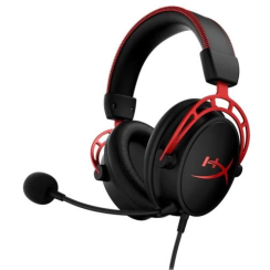 Навушники HyperX Cloud Alpha, Black/Red, 3.5 мм, мікрофон з шумопоглинанням, динаміки 50 мм, вбудований регулятор гучності (4P5L1AM)