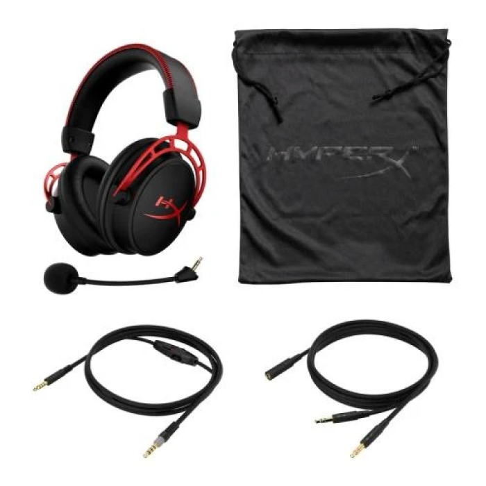Навушники HyperX Cloud Alpha, Black/Red, 3.5 мм, мікрофон з шумопоглинанням, динаміки 50 мм, вбудований регулятор гучності (4P5L1AM)