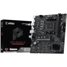 Мат.плата AM4 (B550) MSI B550M PRO, B550, 2xDDR4, Int.Video(CPU), 4xSATA3, 2xM.2, 1xPCI-E 16x 4.0, ALC897, RTL8111H, 6xUSB3.2/6xUSB2.0, HDMI/DP, MicroATX