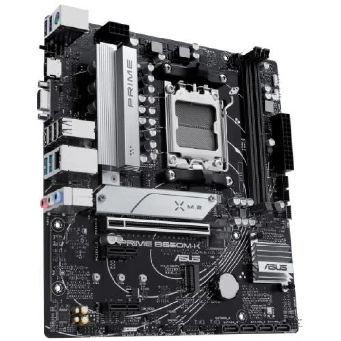Материнська плата AM5 Asus PRIME B650M-K, B650, 2xDDR5, Int.Video (CPU), 4xSATA3, 2xM.2, 1xPCI-E 4.0 x16, 2xPCI-E 4.0 x1, Realtek 7.1, Realtek 2.5Gb, 6xUSB3.2/6xUSB2.0, VGA/HDMI, MicroATX