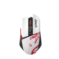 Миша бездротова Bloody R36 Ultra, Naraka, USB 2.4GHz, оптична (сенсор PixArt PAW3313), 100 - 12 000 cpi, 150 IPS, 7 програмованих кнопок, вбудована пам'ять, акумулятор