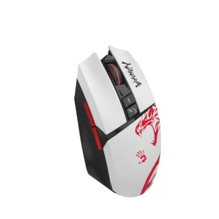 Миша бездротова Bloody R36 Ultra, Naraka, USB 2.4GHz, оптична (сенсор PixArt PAW3313), 100 - 12 000 cpi, 150 IPS, 7 програмованих кнопок, вбудована пам'ять, акумулятор